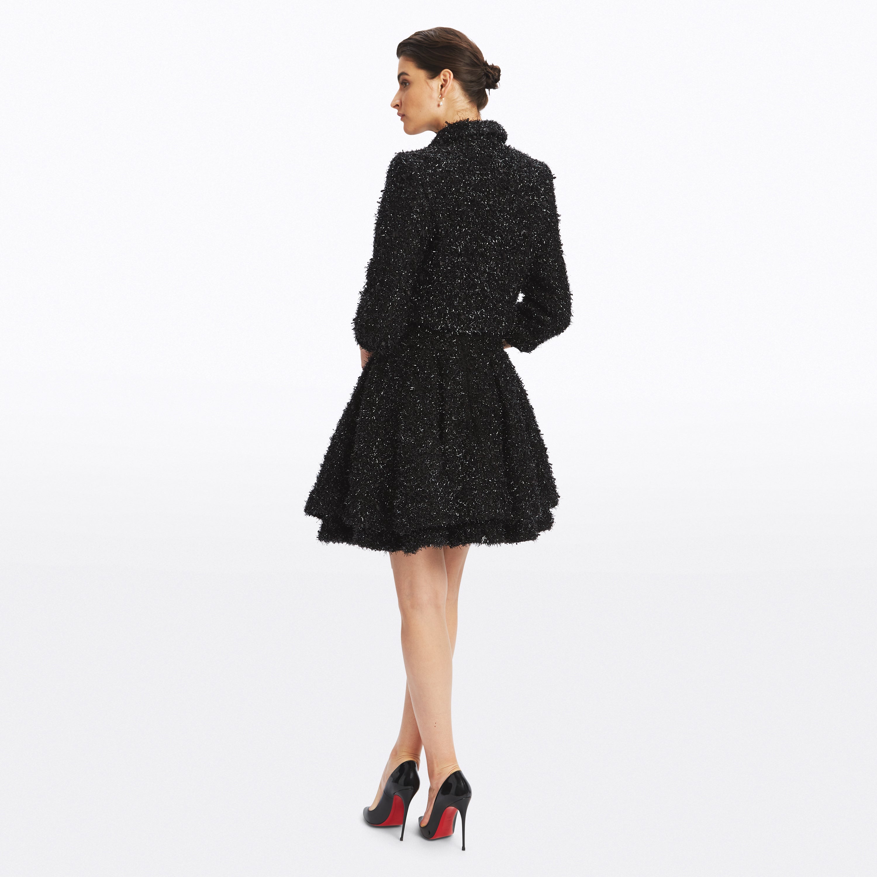 Leomie Cropped Lurex Tweed Jacket